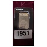 APMEX 1 TROY OUNCE .999 FINE SILVER BAR