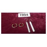 (2) PAIR STERLING SILVER EARRINGS