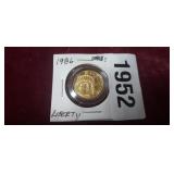 1986-W STATUE OF LIBERTY COMMERATIVE $5 GOLD