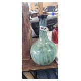 TEAL STONEWARE VASE