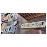 WELCOME SIGN AND SMALL CHAIR DECOR
