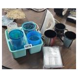 CUPS, ORGANIZER, IRON, MICRO TOWELS, COFFEE CUPS