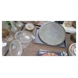 COOKIE SHEET, PIZZA PAN, GLASS LIDS, ASHTRAYS, ETC
