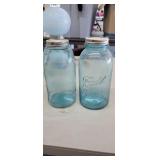 (2) BLUE BALL JARS