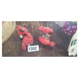 2 CARDNIAL TABLE DECOR FIGURINES