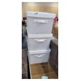 (3) CANVAS STORAGE BOXES