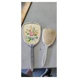 VINTAGE BRUSH AND MIRROR