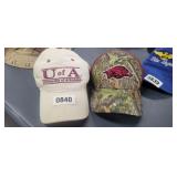 (2) ARKANSAS RAZORBACK CAPS