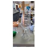GLASS CANDLE HOLDER/ VASE