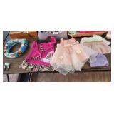 BABY GIRL OUTFITS AND TRAINING SEAT