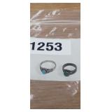 (2) SILVER 925 BABY RINGS SIZE 1 AND 3