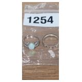 (2) SILVER 925 RINGS SIZE 7