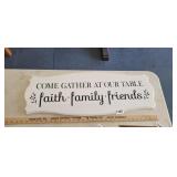 FAITH, FAMILY, FRIENDS WALL SIGN