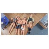 (4) MALE FIGURINES WITH NO CLOTHES ON