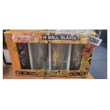 (SET OF 4) HI BALL ED HARDY GLASSES