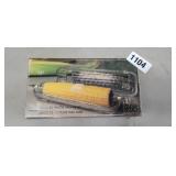 (4) GLASS CORN HOLDERS