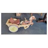 HORSE AND WAGON RIDING TOY