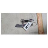 2 KEYCHAIN KNIVES *ONE MISSING SHEATH