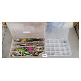 LOT OF VINTAGE FISHING LURES , PLUS ORGANIZERS