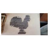 GALVANIZED ROOSTER DECOR