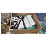 BOX FULL OF WASHCLOTHES, TOWELS,  ETC