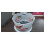 BUCKET WITH LEAD SINKERS