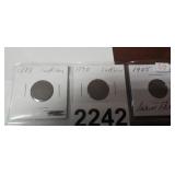 1883. 1890. & 1905 INDIAN HEAD PENNIES