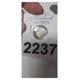 1944 NETHERLANDS  SILVER 10 CENTS