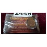 22KT ROSE GOLD PLATED BUFFALO HEAD NICKEL