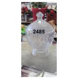 CRYSTAL VASE WITH LID