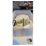 TOTE FULL OF BOOKS, RECIPES, GARDEN,  COOKBOOKS, E