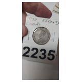 1930 CANADIAN 25 CENTS
