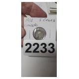 1918 CANADIAN SILVER 5 CENTS