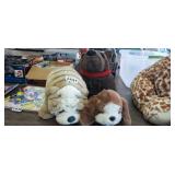 (3) PLUSH DOGS