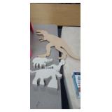 DINASAUR, ELEPHANTS WOOD CUT-OUTS