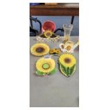 LOT OF SUNFLOWER DECOR