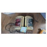 2 ANTIQUE BRASS NAUTICAL LIGHTS