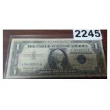 1957 B ONE DOLLAR BLUE SEAL SILVER CERTIFICATE