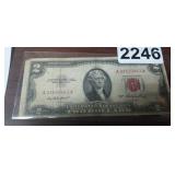 1953 TWO DOLLAR RED SEAL, US NOTE