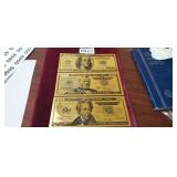 $100, $50, $20 .9999 GOLD FOIL BILLS