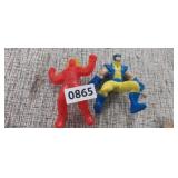 MUSCLE & HAPPY MEAL WOLVERINE FIGURINES