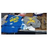 LOT OF YELLOWJACKET APPAREL, HAT, BLANKET, 3 SHIRT