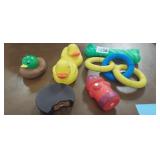 LOT OF DOG SQUEAK TOYS