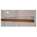 SILVER NECKLACE WITH GEM