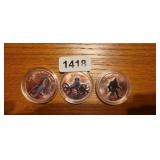(3) COPPER COINS *LOCH NESS, KRAKEN, BIGFOOT