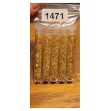 5 VIALS OF GOLD FLAKE