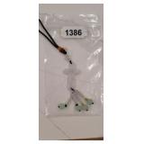 PRETTY GEM CARVED CROSS AND BEADS