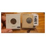 (2) 1943 STEEL PENNIES