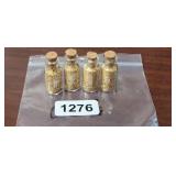 4 VIALS OF GOLD FLAKE