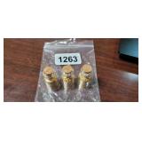 3 VIALS OF GOLD FLAKE